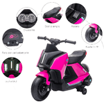 HOMCOM-Moto-Elettrica-per-Bambini-Eta-2-4-Anni---Rosa