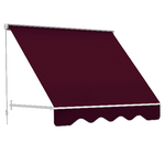 Outsunny Tenda da Sole a Caduta con Rullo Avvolgibile e Angolazione Regolabile 0-120°, 180×70cm, Rosso