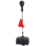 HOMCOM-Punching-Ball-per-Adulti-e-Bambini-Ф48cmx136-154cm--Sacco-Boxe-da-Terra-con-4-Ventose-Guantoni-Inclusi-Rosso-e-Nero