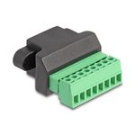 DeLOCK 66589 adattatore per inversione del genere dei cavi RJ45 8 pin terminal block Nero, Verde