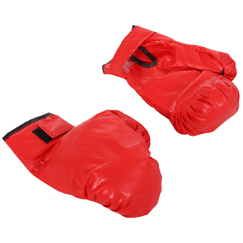 HOMCOM-Punching-Ball-per-Adulti-e-Bambini-Ф48cmx136-154cm--Sacco-Boxe-da-Terra-con-4-Ventose-Guantoni-Inclusi-Rosso-e-Nero