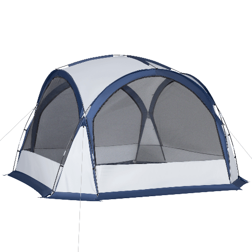 Outsunny-Tenda-da-Campeggio-6-8-Persone-4-Porte-a-Cerniera-Borsa-e-Gancio-350x350x230cm-Bianca-e-Blu