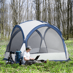 Outsunny-Tenda-da-Campeggio-6-8-Persone-4-Porte-a-Cerniera-Borsa-e-Gancio-350x350x230cm-Bianca-e-Blu