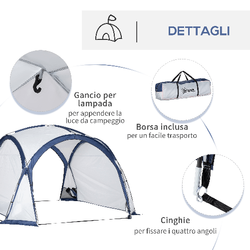 Outsunny-Tenda-da-Campeggio-6-8-Persone-4-Porte-a-Cerniera-Borsa-e-Gancio-350x350x230cm-Bianca-e-Blu