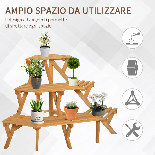 Outsunny-Scaletta-Portavasi-in-Legno-Angolare-3-Mensole-per-Giardino-e-Casa