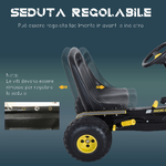 HOMCOM-Go-Kart-a-Pedali-per-Bambini-Nero-e-Giallo