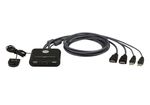 ATEN-Switch-KVM-cablato-2-Port-USB-FHD-HDMI