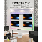 GOOBAY 58483 Splitter HDMI a 4 porte 4K a 60 Hz