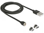 Anschlsse-Kabel-USB-2.0-Typ-A-Stecker--Magnetanschluss-Adapter-Magnetanschluss--USB-Typ-Micro-B-Stecker-Magnetanschluss-