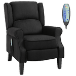 HOMCOM Poltrona Relax Massaggiante Reclinabile con Telecomando, 78x83x101cm, Nero