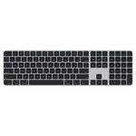 Apple Magic Keyboard tastiera USB  Bluetooth QWERTY Inglese US Argento Nero (Apple Magic Keyboard with Touch ID and Nume