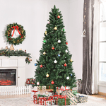 HOMCOM-Albero-di-Natale-210cm-Artificiale-Pieghevole-con-Base-Rimovibile-1046-Rami-in-PVC-e-Acciaio-Verde