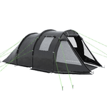 Outsunny Tenda da Campeggio 3-4 persone Due stanze con Finestre, Borsa da trasporto 475x264x172cm Nero