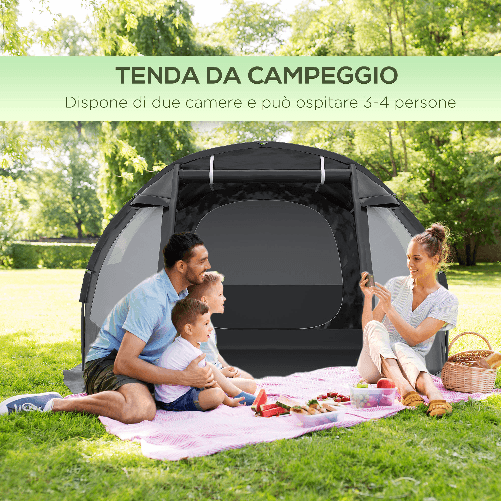 Outsunny-Tenda-da-Campeggio-3-4-persone-Due-stanze-con-Finestre-Borsa-da-trasporto-475x264x172cm-Nero