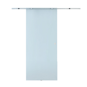 HOMCOM Porte Scorrevoli in Vetro Satinato da Interni con Binario B3 in Alluminio per Bagno Cucina Studio 205x90x0,8cm