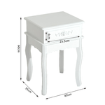 HOMCOM-Comodino-con-Cassetto-in-Legno-Bianco-40x35x60cm