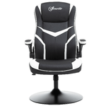 Vinsetto-Poltrona-da-Gaming-da-Ufficio-Ergonomica-Altezza-Regolabile-Base-Fissa-Braccioli-Pieghevoli-Nero-e-Bianco