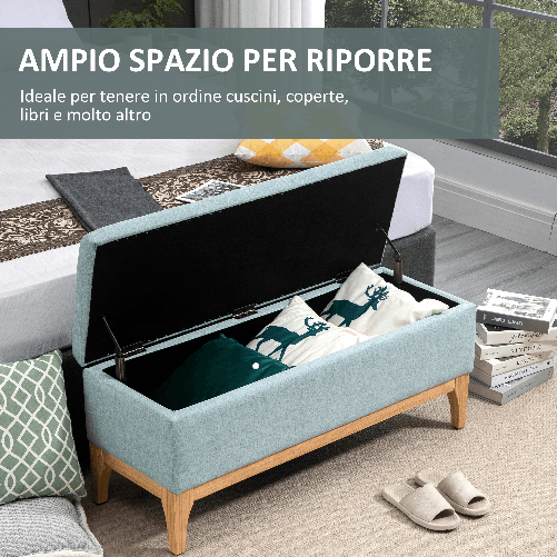 HOMCOM-Panca-Imbottita-Contenitore-in-Tessuto-Effetto-Lino-Design-Scandinavo---Azzurro