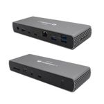 I-tec TB4DUALDOCKPD replicatore di porte e docking station per laptop Cablato Thunderbolt 4 Nero