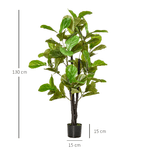 HOMCOM-Ficus-Artificiale-130cm-per-Interni-ed-Esterni-Pianta-Artificiale-Realistica-con-78-Foglie