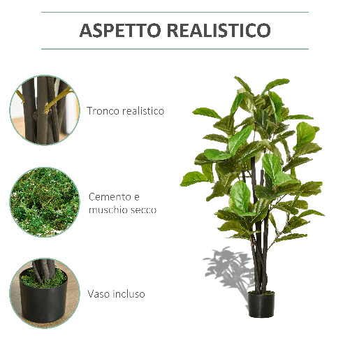 HOMCOM-Ficus-Artificiale-130cm-per-Interni-ed-Esterni-Pianta-Artificiale-Realistica-con-78-Foglie