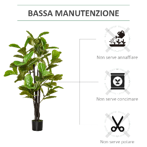 HOMCOM-Ficus-Artificiale-130cm-per-Interni-ed-Esterni-Pianta-Artificiale-Realistica-con-78-Foglie