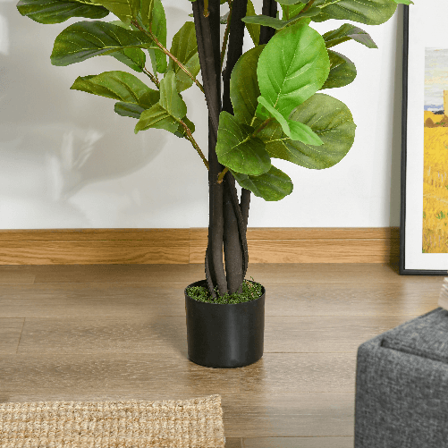 HOMCOM-Ficus-Artificiale-130cm-per-Interni-ed-Esterni-Pianta-Artificiale-Realistica-con-78-Foglie