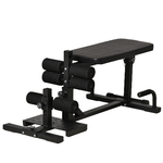 HOMCOM Squat Machine 3 in 1 con Altezza Regolabile e Panca Inclinabile in Acciaio, 100x58x46cm - Nero