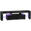 HOMCOM-Mobile-TV-65--max-in-MDF-e-Vetro-con-3-Ripiani-Aperti-uno-Scomparto-e-Luci-a-LED-160x35x45-cm-Nero