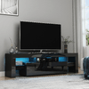 HOMCOM-Mobile-TV-65--max-in-MDF-e-Vetro-con-3-Ripiani-Aperti-uno-Scomparto-e-Luci-a-LED-160x35x45-cm-Nero