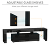 HOMCOM-Mobile-TV-65--max-in-MDF-e-Vetro-con-3-Ripiani-Aperti-uno-Scomparto-e-Luci-a-LED-160x35x45-cm-Nero