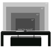 HOMCOM-Mobile-TV-65--max-in-MDF-e-Vetro-con-3-Ripiani-Aperti-uno-Scomparto-e-Luci-a-LED-160x35x45-cm-Nero