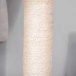 PawHut-Albero-Tiragraffi-per-Gatti-con-Lettino-Amaca-Casetta-e-Pali-in-Sisal-60x40x83cm-Grigio