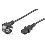 Microconnect PE010410 cavo di alimentazione Nero 1 m CEE7/7 Accoppiatore C13 (Power Cord 1m Black IEC320 - Angled Schuko