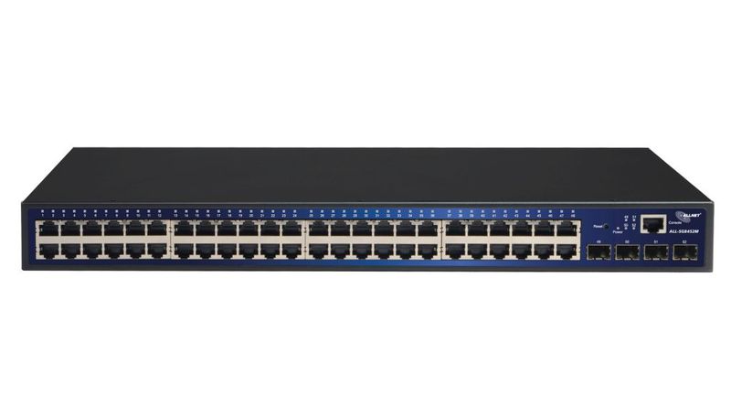 48-Port-Gigabit-Kupfer-Managed-Switch--4x-SFP-Slots--16K-MAC-Speicher--Jumbo-Frame--VLAN--Port-Based-VLAN--Tagged-Based-