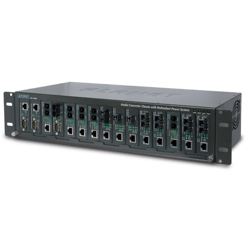 PLANET-MC-1500R-convertitore-multimediale-di-rete-Interno-Nero--15-slot-19-Media-Converter---Chassis-with-Redundant-Powe