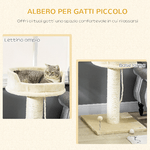 PawHut-Albero-Tiragraffi-per-Gatti-con-Lettino-e-Pallina-in-Peluche-e-Palo-in-Sisal-55x55x83cm-Beige