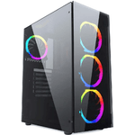 Gembird CCC-FC-1500RGB Computer-Gehäuse Midi Tower Schwarz, Transparent (CCC-FC-1500RGB)