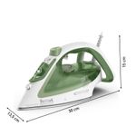 Tefal-Easygliss-Eco-FV5781-Ferro-da-stiro-a-secco-e-a-vapore-Durilium-AirGlide-soleplate-2800-W-Bianco-Verde