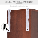 HOMCOM-Mobiletto-Colonna-Libreria-da-Parete-con-Mensole-in-Legno-Marrone-21x20x175cm