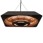 Outsunny Lampada Riscaldante per Esterni con Luce, Potenza 800W/1200W/2000W e Telecomando, 45x45x10cm, Nero