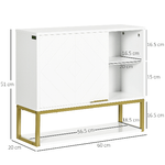 kleankin-Armadietto-Bagno-a-2-Livelli-Montaggio-a-Parete-con-Ripiani-Aperti-in-MDF-Bianco-60x20x51-cm