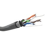 Goobay Wentronic Goobay CAT 5e Netzwerkkabel, SF/UTP, Grau, 100 m - CCA Kupfergemisch, AWG 24/1 (solid), PVC (68709)