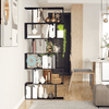 HOMCOM-Libreria-di-Design-in-Legno-80x24x191cm-Nero
