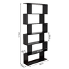 HOMCOM-Libreria-di-Design-in-Legno-80x24x191cm-Nero