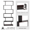 HOMCOM-Libreria-di-Design-in-Legno-80x24x191cm-Nero