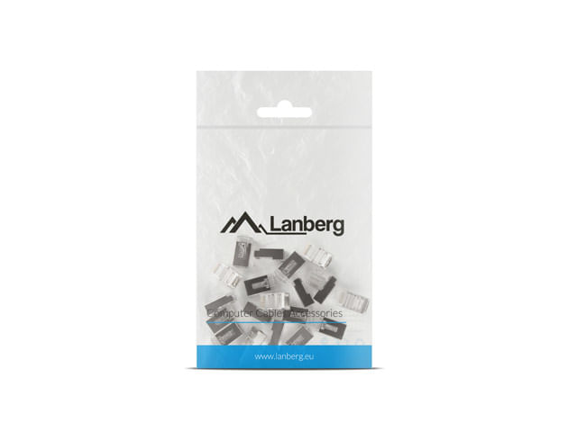 Lanberg-PLS-5020-Drahtverbinder-RJ-45-Edelstahl---Transparent--PLS-5020-