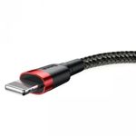 Baseus CALKLF-C19 cavo USB 2 m USB A Nero Rosso (Baseus Kevlar USB cable with Lightning 1.5A 2 m - Red/Black)