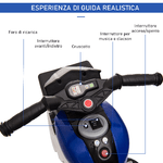 HOMCOM-Moto-Elettrica-per-Bambini-3-5-Anni-Batteria-6V---Nero-Blu