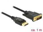 ProduktbeschreibungDelock-Videokabel-DisplayPort-bis-DVI-D-1-m-TypVideokabel-Single-Link--TechnologieDreifach-abgeschirm